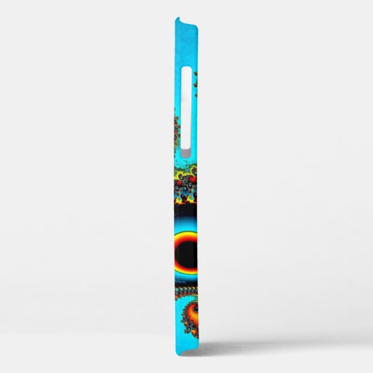 Vet Blauw Metallic Handgeschreven Monogram Case-Mate iPhone Case (Achterkant / Links)