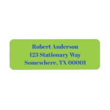 Vet blauw op limoen groen verjaardagsfeestje adres