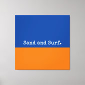 Vet blauw Oranje minimalistisch Abstract Canvas Afdruk (Voorkant)