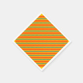 Vet blauw, Sinaasappel en geel streeppatroon Servet (Hoek)