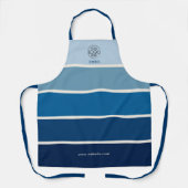 Vet Blauw verloop Streep Logo Schort (Voorkant)
