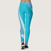Vet Blauw Vervagen Abstract Leggings (Achterkant)
