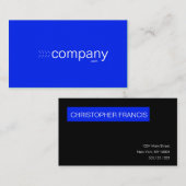 Vet blauw visitekaartje met uw webadres (Voorkant / Achterkant)