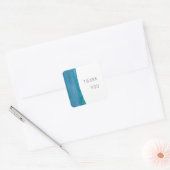 Vet blauw waterverf golf bruiloft sticker (Envelop)