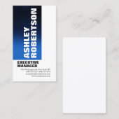 Vet Blauw Wit Modern Professional Minimalist Visitekaartje (Voorkant / Achterkant)