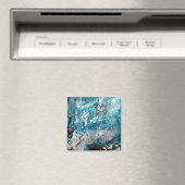 Vet blauw & zwart Abstract magneet (Insitu (Vaatwasser))