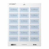 Vet blauwe groene typografie aangepaste retouradre etiket (Full Sheet)