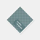 Vet Blauwgroen groen toetsenbord aangepaste bruilo Servet (Hoek)