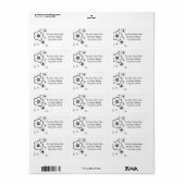 Vet Bloemen Adreslabels Etiket (Full Sheet)