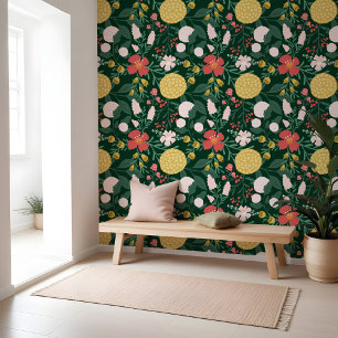 Vet Bloemen Botanische Tuin Patroon Behang