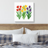 Vet Bloemen Design Tulp Muur Art Canvas Afdruk (Insitu (Slaapkamer))