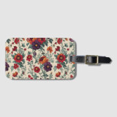 Vet Bloemen en Retro Geïnspireerd Bagagelabel (Voorkant (horizontaal))