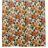 Vet Bloemen Geometrie Douchegordijn (Voorkant)