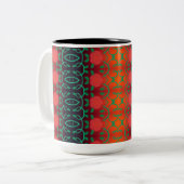 Vet Bloemen Ontworpen Koffie Mok (Voorkant links)