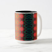 Vet Bloemen Ontworpen Koffie Mok (Voorkant rechts)