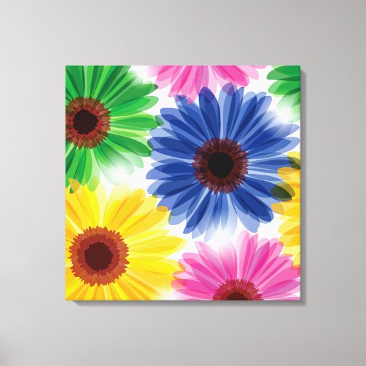 Vet Bloemen Verpakt Canvas Afdruk (Voorkant)