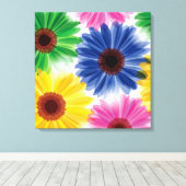 Vet Bloemen Verpakt Canvas Afdruk (Insitu (Houten vloer))