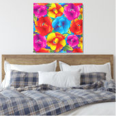 Vet Bloemen Verpakt Canvas Afdruk (Insitu (Slaapkamer))