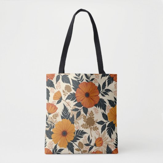 Vet Bloemgeometrie Canvas tas (Voorkant)