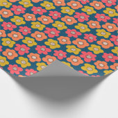 Vet bloemig Scandinavisch patroon: naadloos decor Cadeaupapier (Hoek)