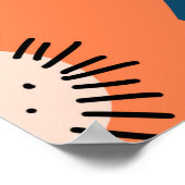 Vet bloemig Scandinavisch patroon: naadloos decor Poster (Hoek)