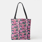 Vet bloemmotieven monogram roze girly Tas (Achterkant)