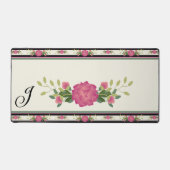 vet bloemontwerp monogram bureaumat (Voorkant)