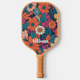 Vet Bloempatroon Modern Botanisch Custom Pickleball Paddle