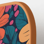 Vet Bloempatroon Modern Botanisch Custom Pickleball Paddle (Links Detail)