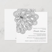 Vet Bloom Gray & White Bridal Shower Invitation Kaart (Voorkant / Achterkant)