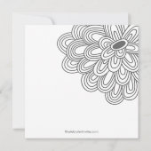 Vet Bloom Gray & White Bridal Shower Invitation Kaart (Achterkant)