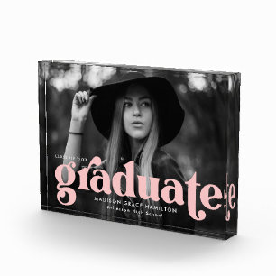 Vet Blush Pink Typografie Afstuderen Fotoblokken