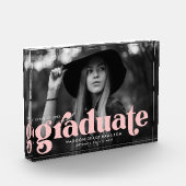 Vet Blush Pink Typografie Afstuderen Fotoblokken (Links)