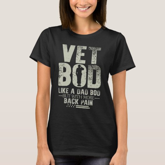 Vet Bod Zoals Pap Bod Maar Met Meer Rugpijn Vader T-shirt (Voorkant)