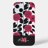 Vet Boho bloemmotief Monogram Case-Mate iPhone Case (Achterkant)