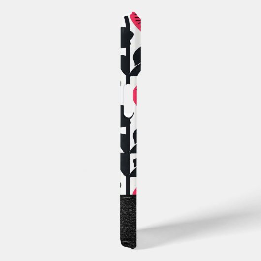 Vet Boho bloemmotief Monogram Case-Mate iPhone Case (Achterkant / Rechts)