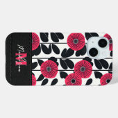 Vet Boho bloemmotief Monogram Case-Mate iPhone Case (Achterkant (horizontaal))