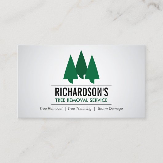 Vet Boom Service Logo Groen/Grijs Visitekaartje (Voorkant)
