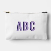 Vet Bord Paarse 3 letter monogram Etui (Voorkant)