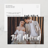 Vet Borstel Script Foto Net Getrouwd Briefkaart (Voorkant / Achterkant)