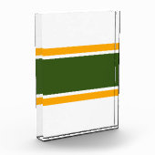 Vet bos Groen Geel Wit Horizontale Stripes Fotoblokken (Links)