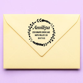 Vet Botanisch Gepersonaliseerd modern Zelfinktende Stempel