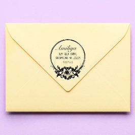 Vet Botanisch Gepersonaliseerd modern Zelfinktende Stempel