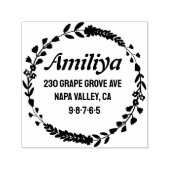 Vet Botanisch Gepersonaliseerd modern Zelfinktende Stempel (Design)