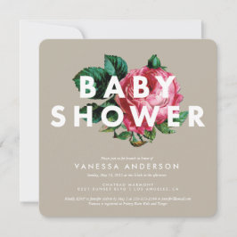 Vet botanisch | Uitnodiging tot Baby shower