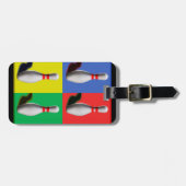 Vet Bowling Pins Bagagelabel (Voorkant horizontaal)