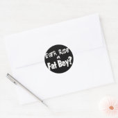 Vet Boy Rijder Ronde Sticker (Envelop)