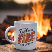 Vet Brandstof Uw Vuur Met Vlammen Mok