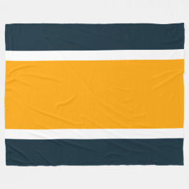 Vet Breed Geel Wit Strepen Oceaan Blauwe Randen Fleece Deken