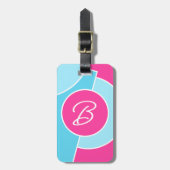 Vet Bright Fun Chic Abstract Circles Art Pattern Bagagelabel (Voorkant verticaal)